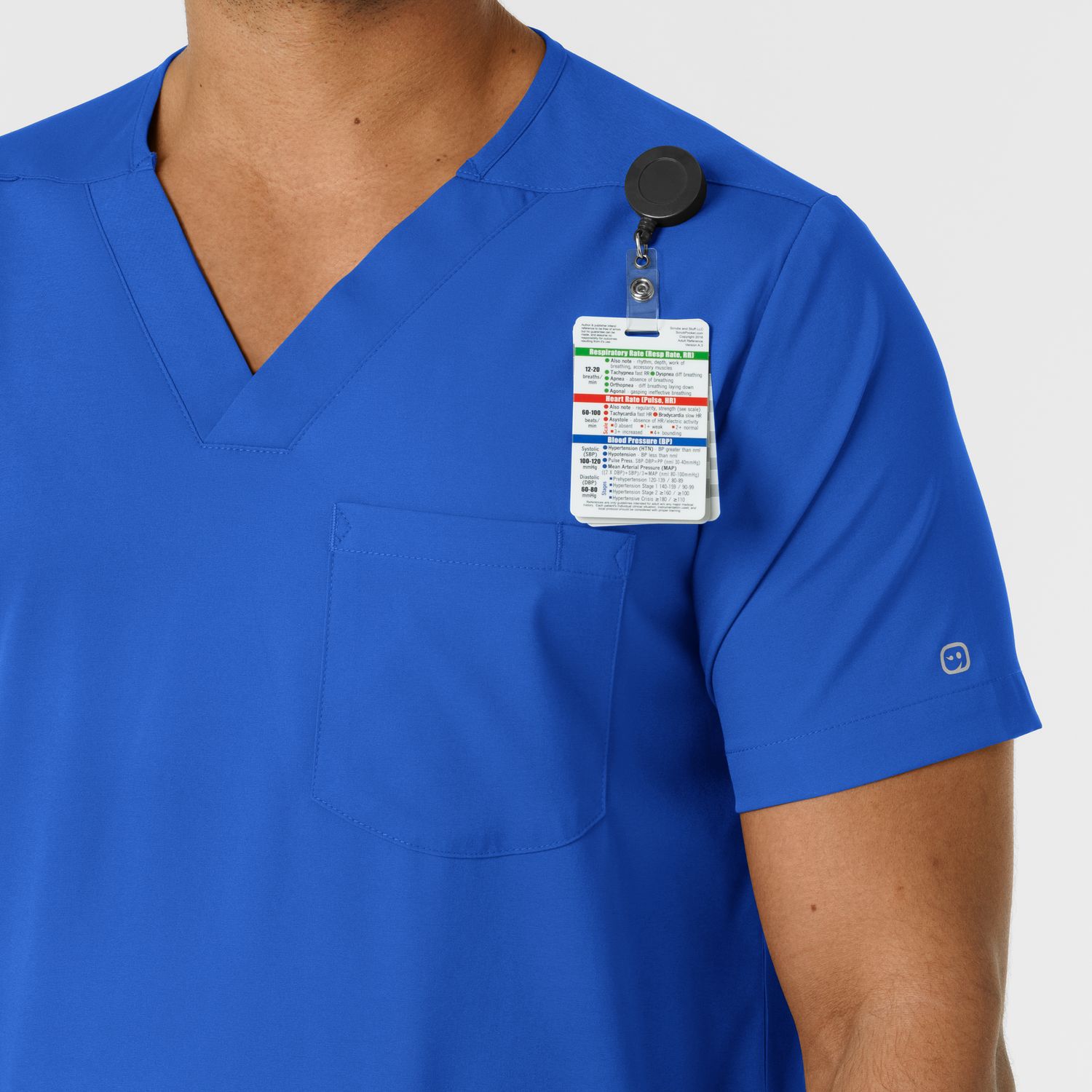 Casacca uomo 6351 scollo a V royal blue