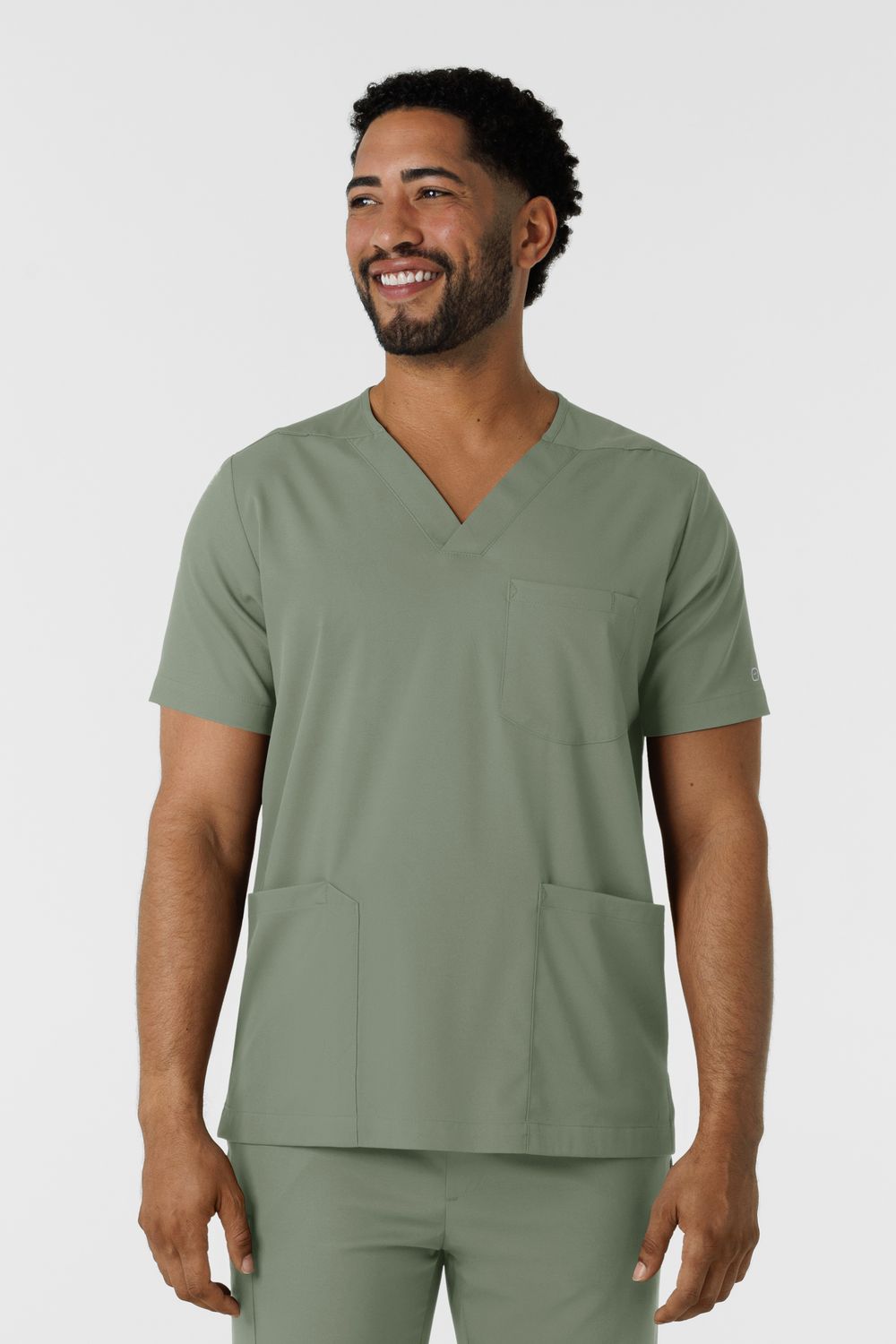 Casacca uomo 6351 scollo a V sage