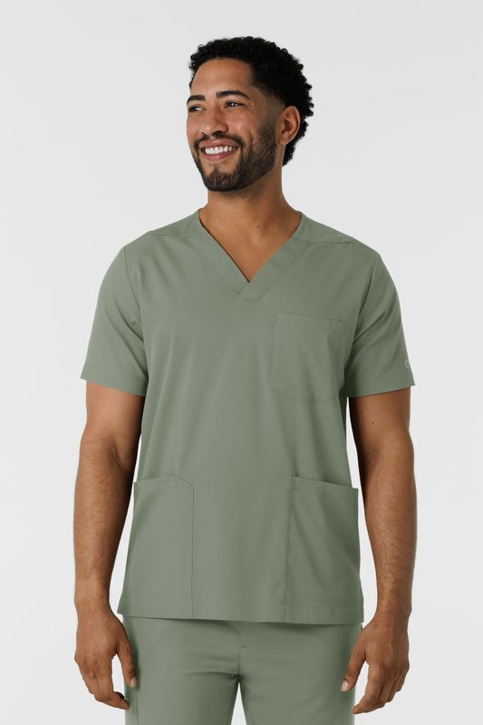 Casacca uomo 6351 scollo a V sage