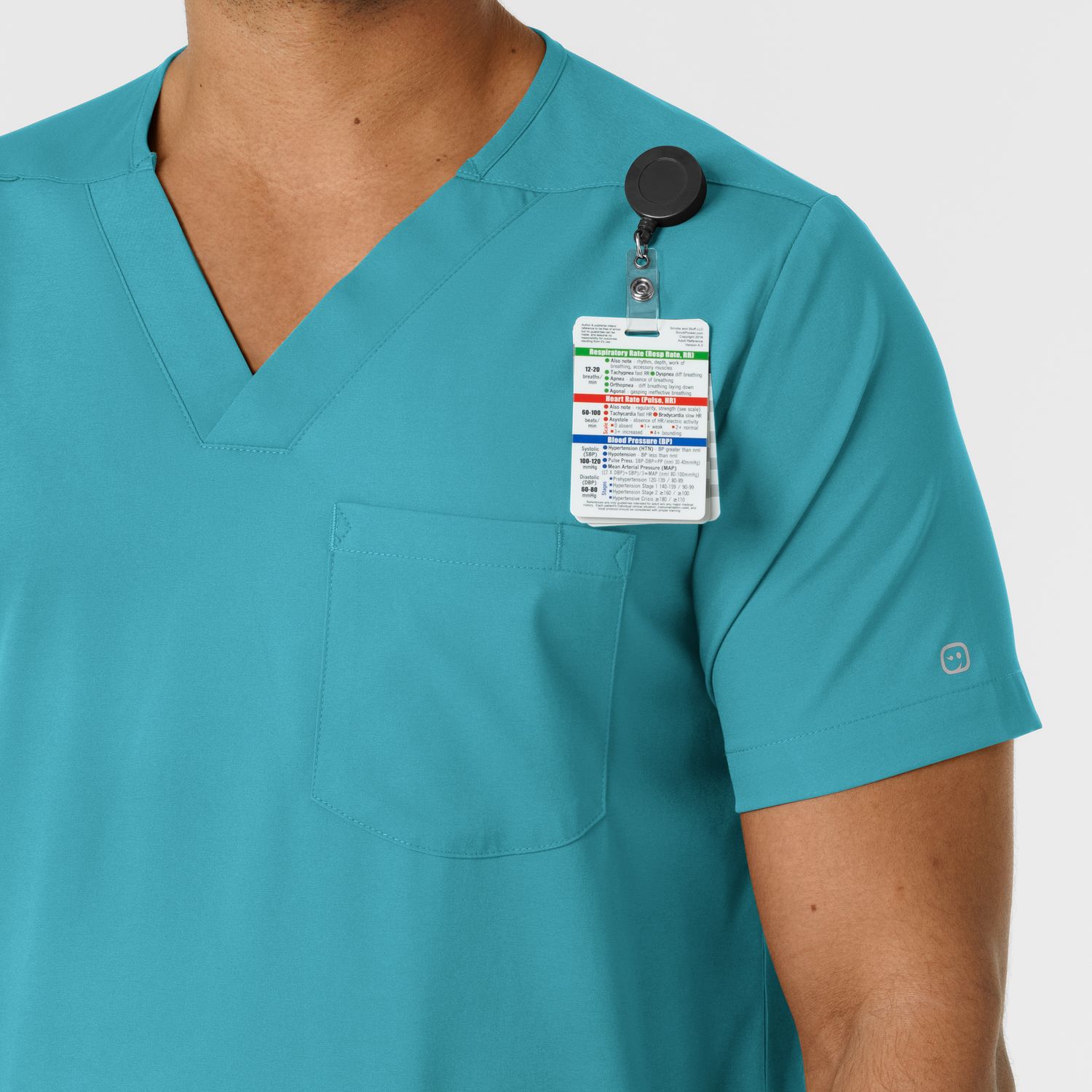 Casacca uomo 6351 scollo a V teal blue