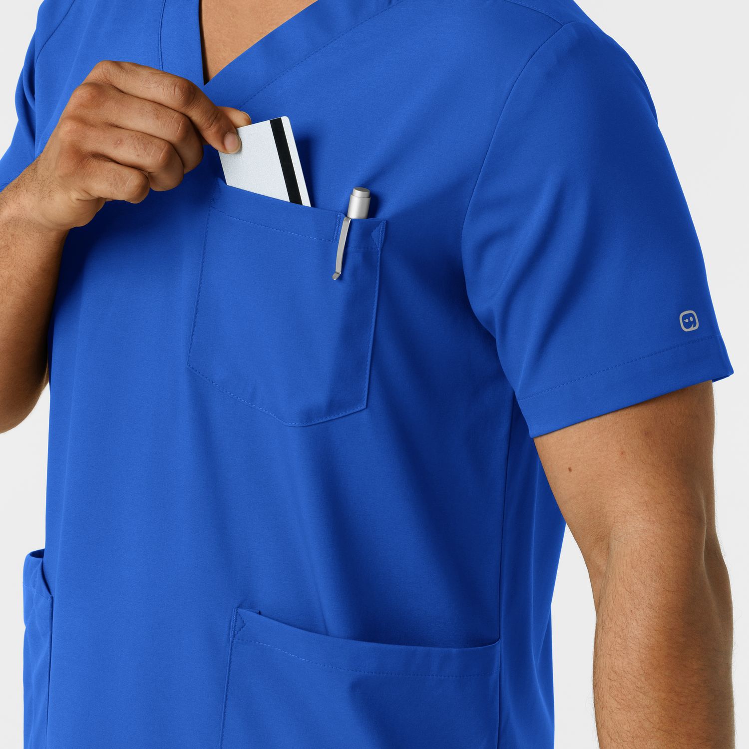 Casacca uomo 6351 scollo a V royal blue