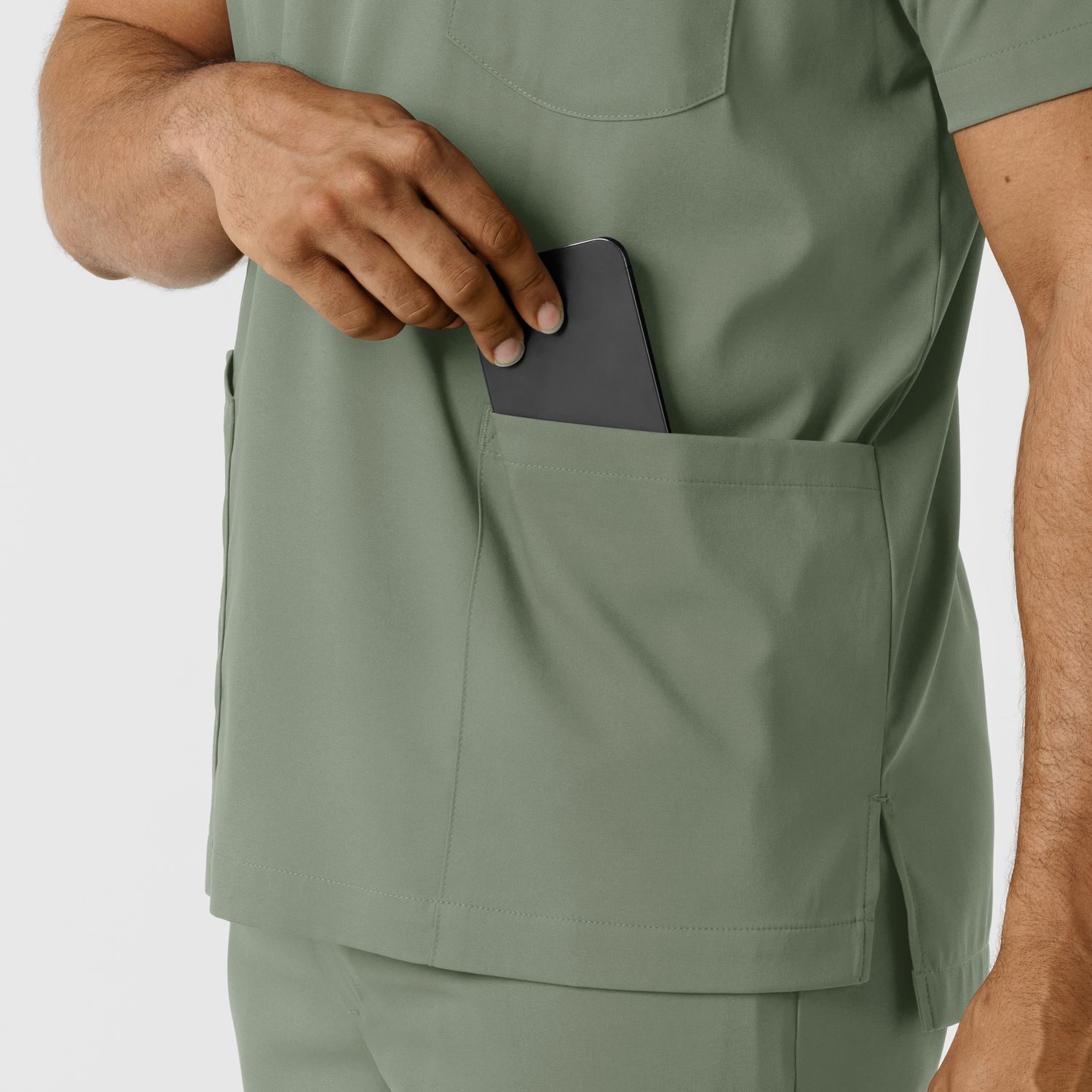 Casacca uomo 6351 scollo a V sage