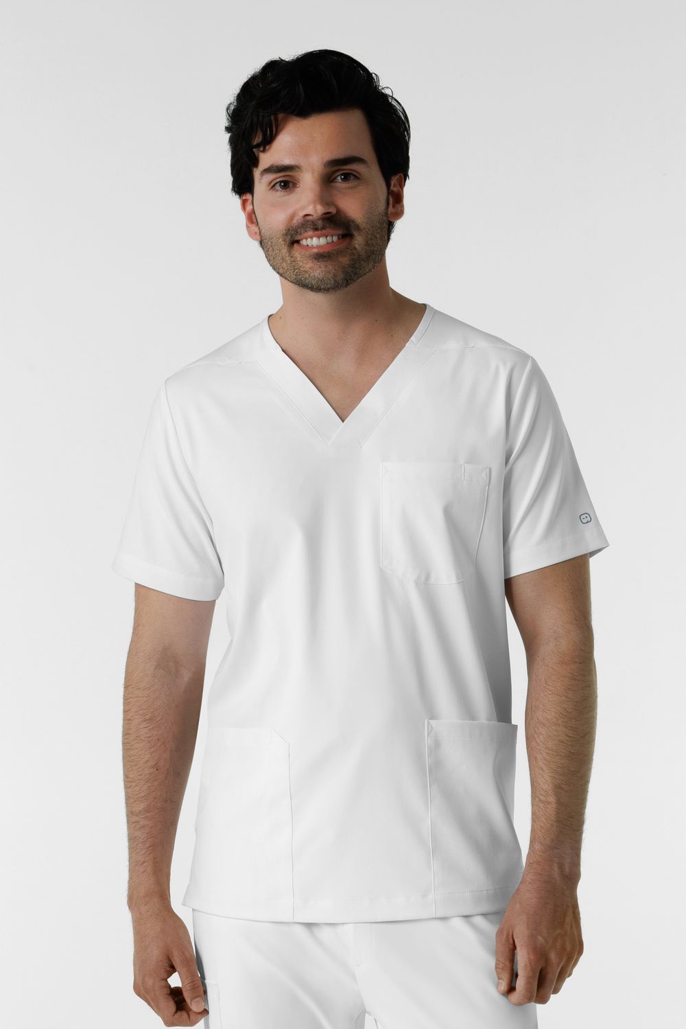Casacca uomo 6351 scollo a V white