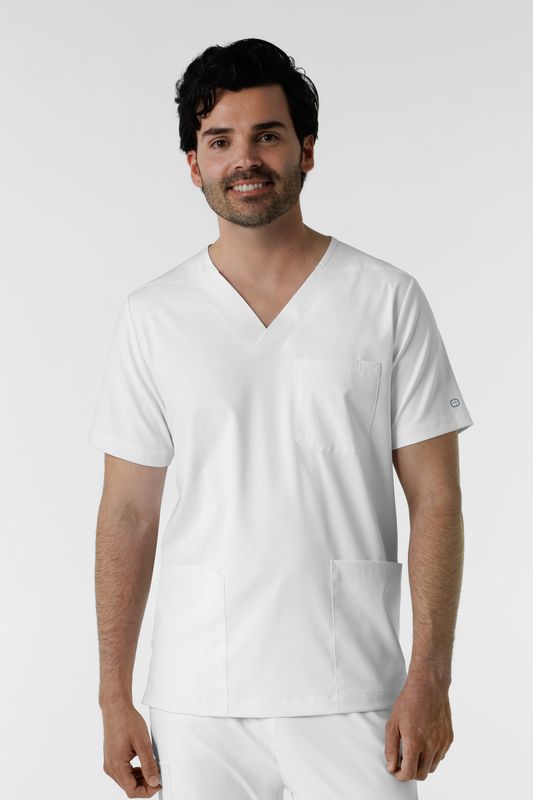 Casacca uomo 6351 scollo a V white