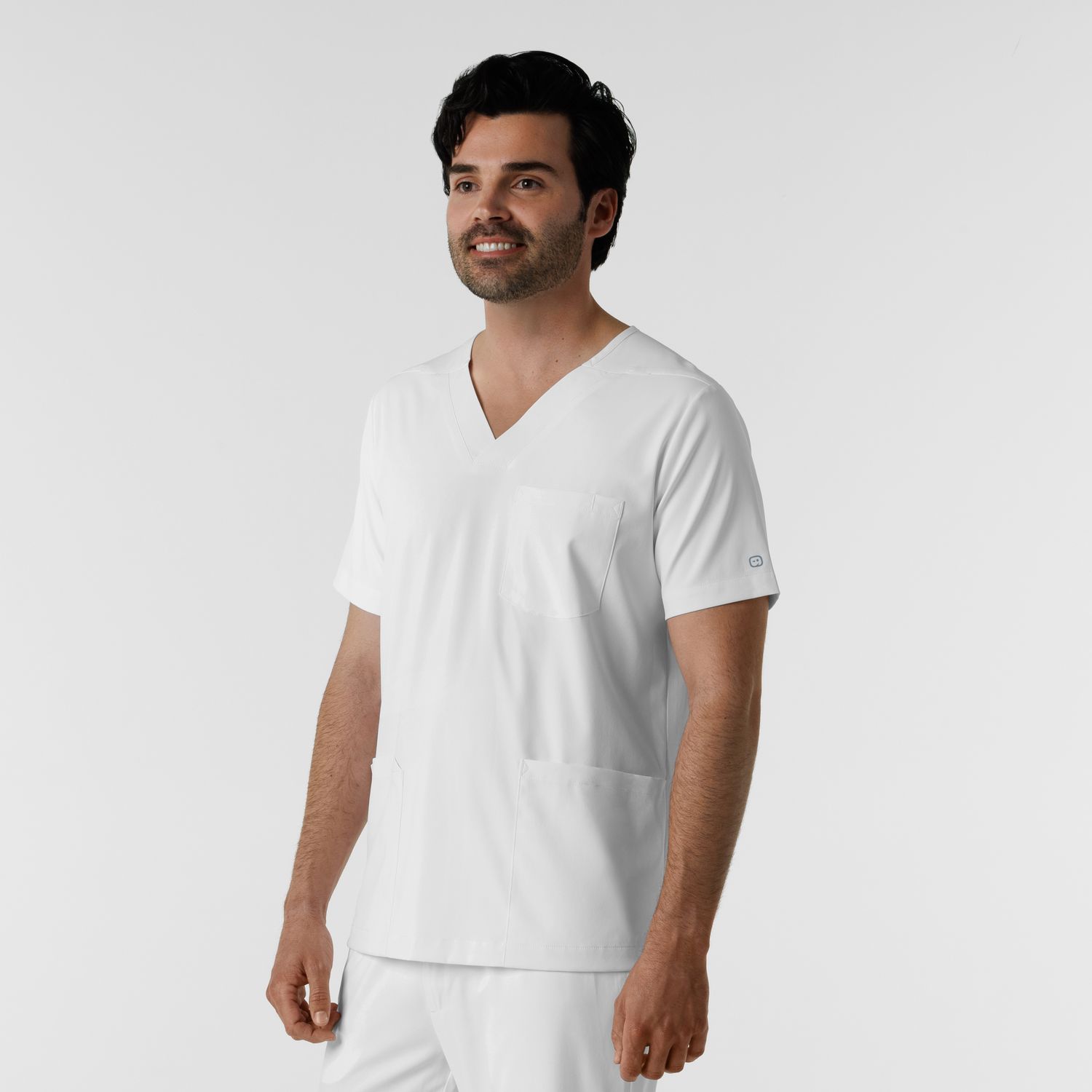 Casacca uomo 6351 scollo a V white