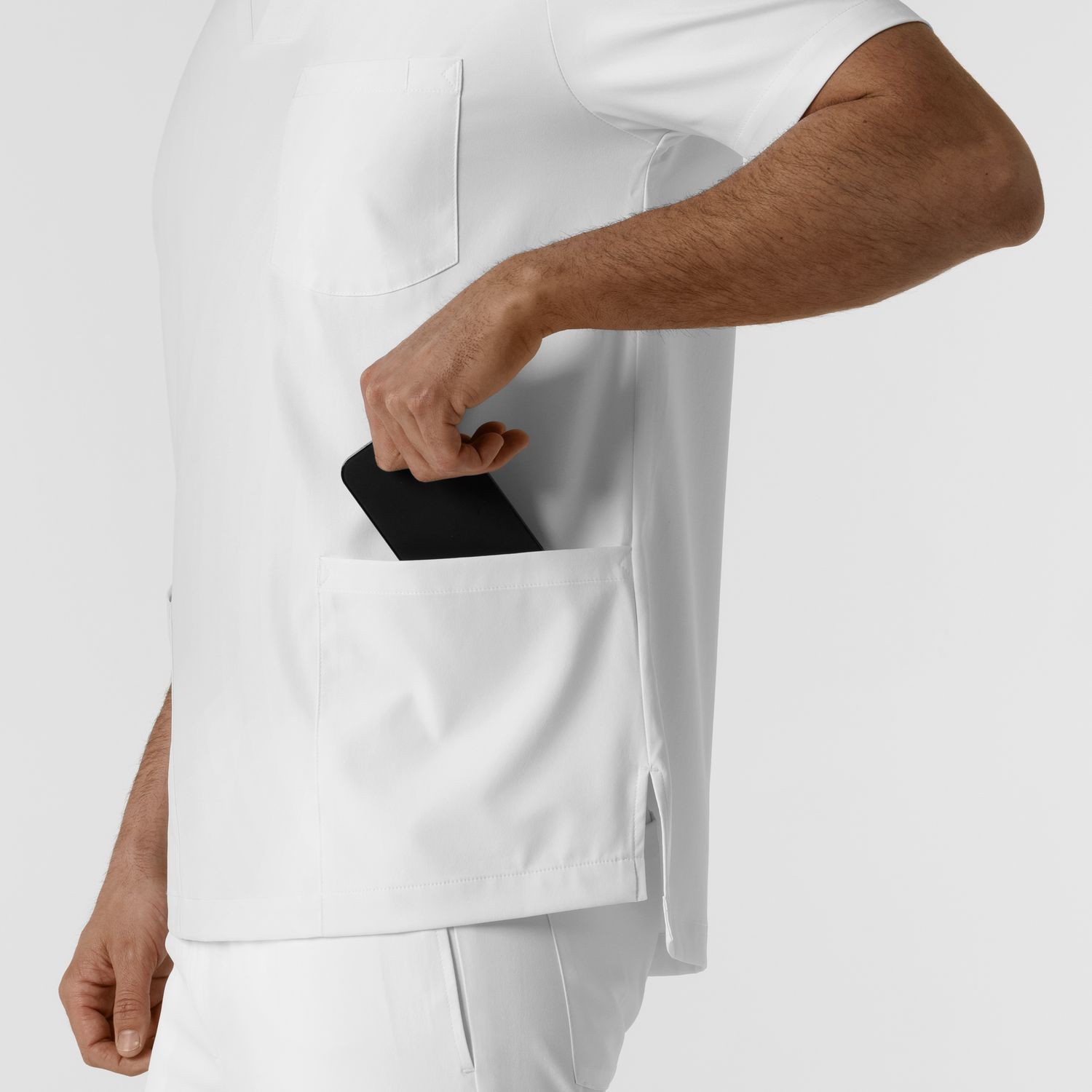 Casacca uomo 6351 scollo a V white