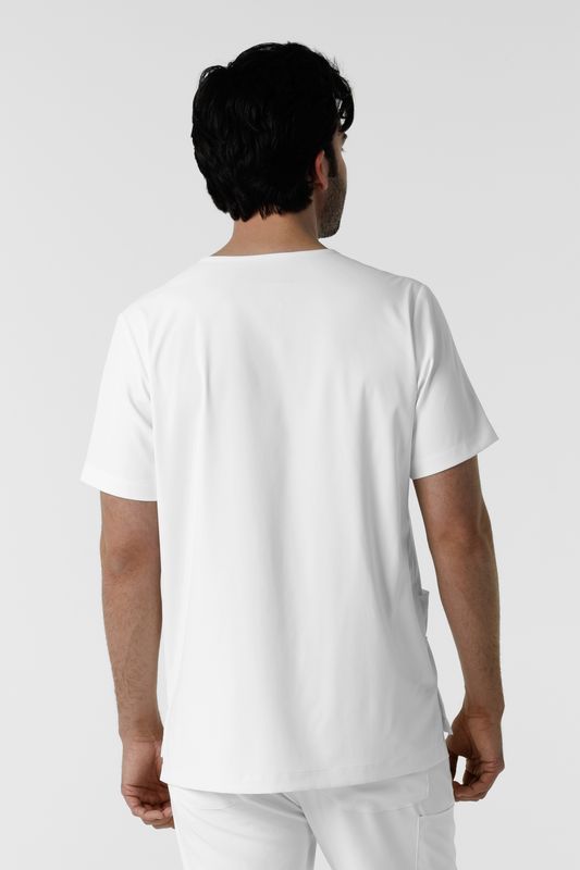 Casacca uomo 6351 scollo a V white