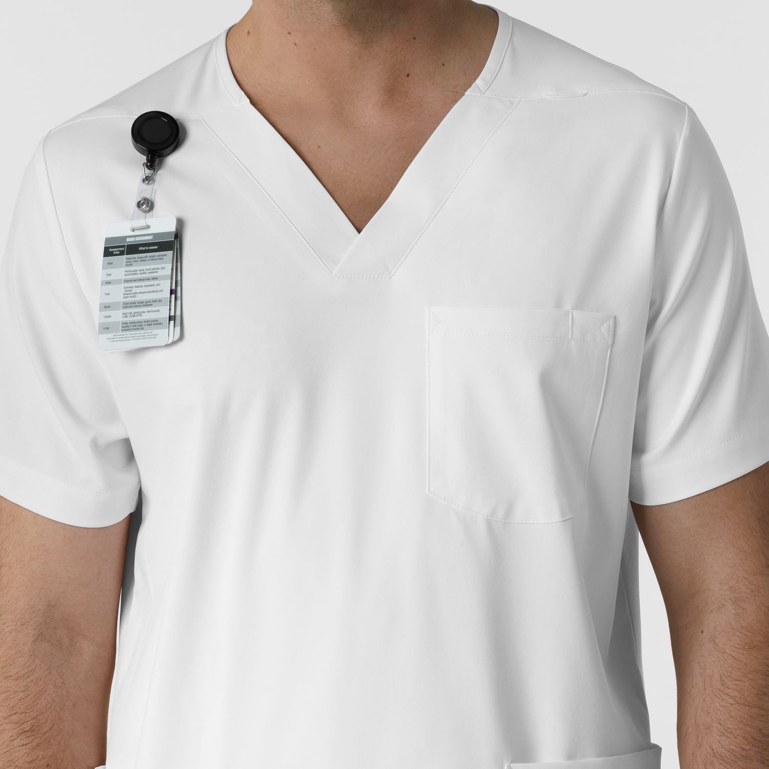 Casacca uomo 6351 scollo a V white