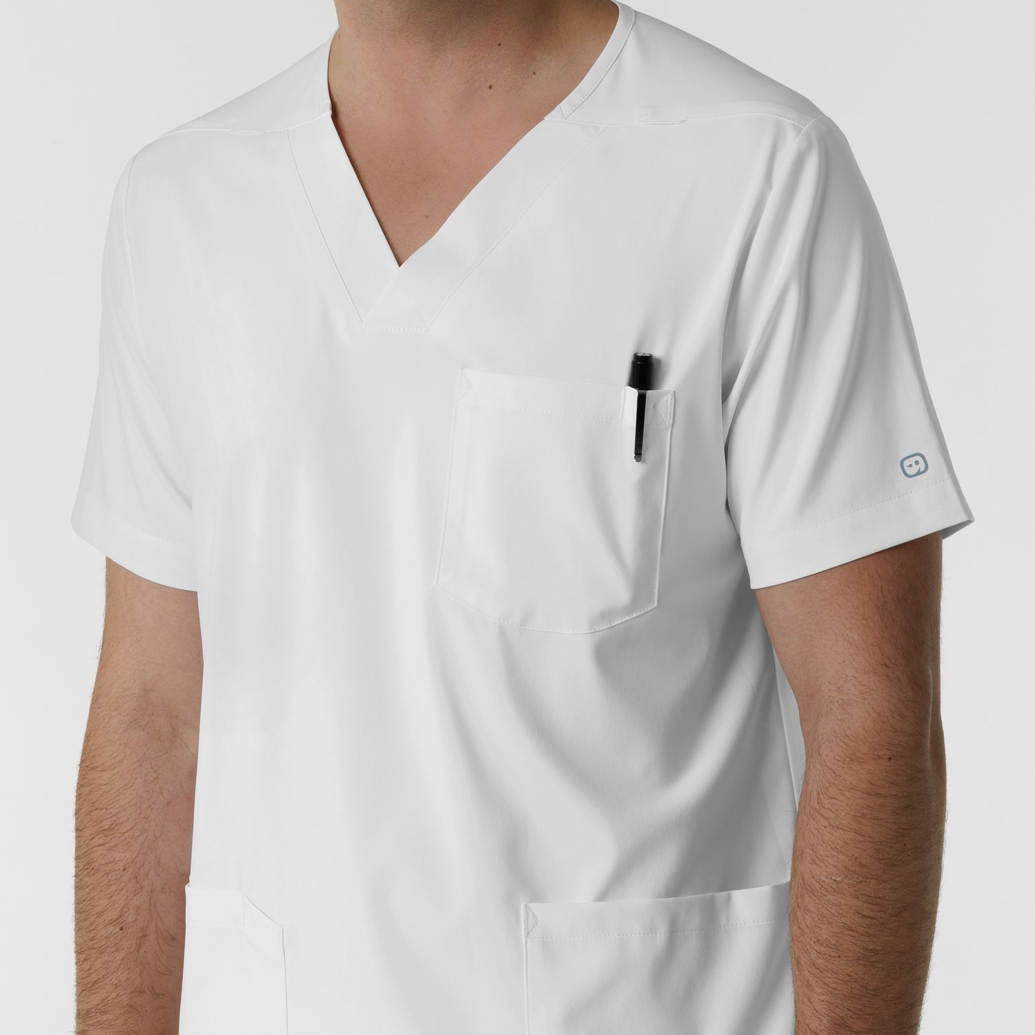 Casacca uomo 6351 scollo a V white