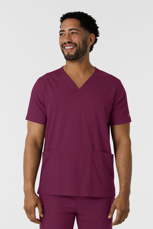 Casacca uomo 6351 scollo a V wine