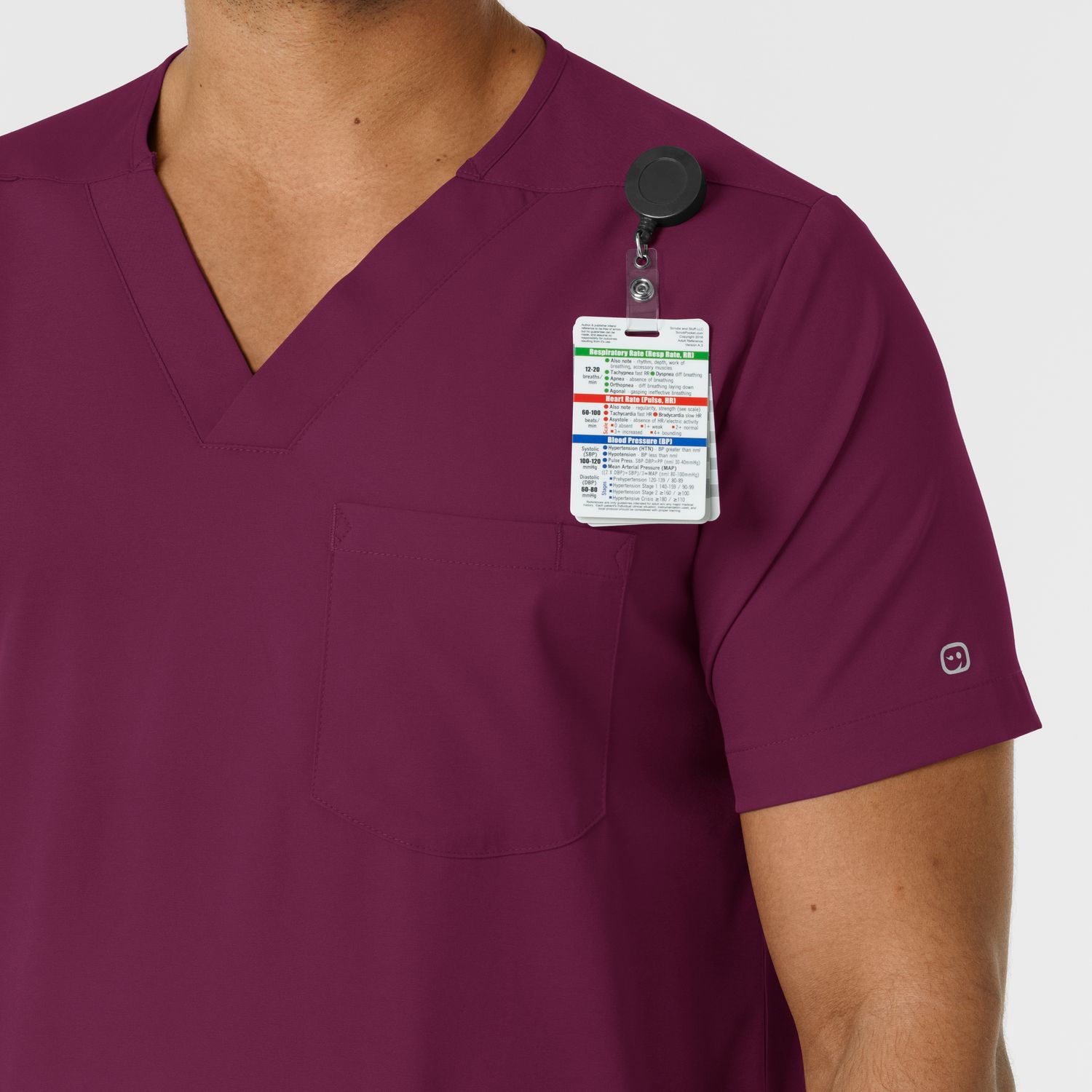 Casacca uomo 6351 scollo a V wine