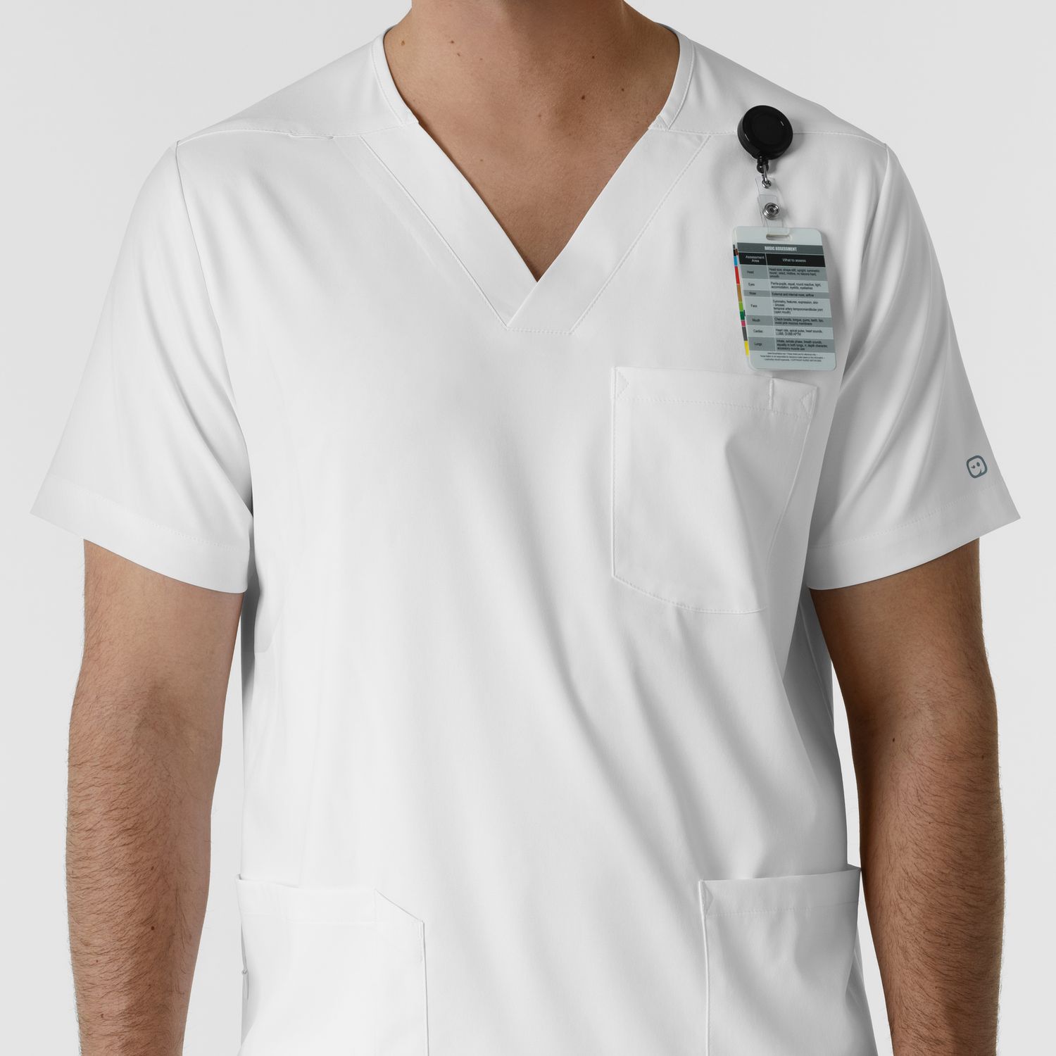 Casacca uomo 6351 scollo a V white