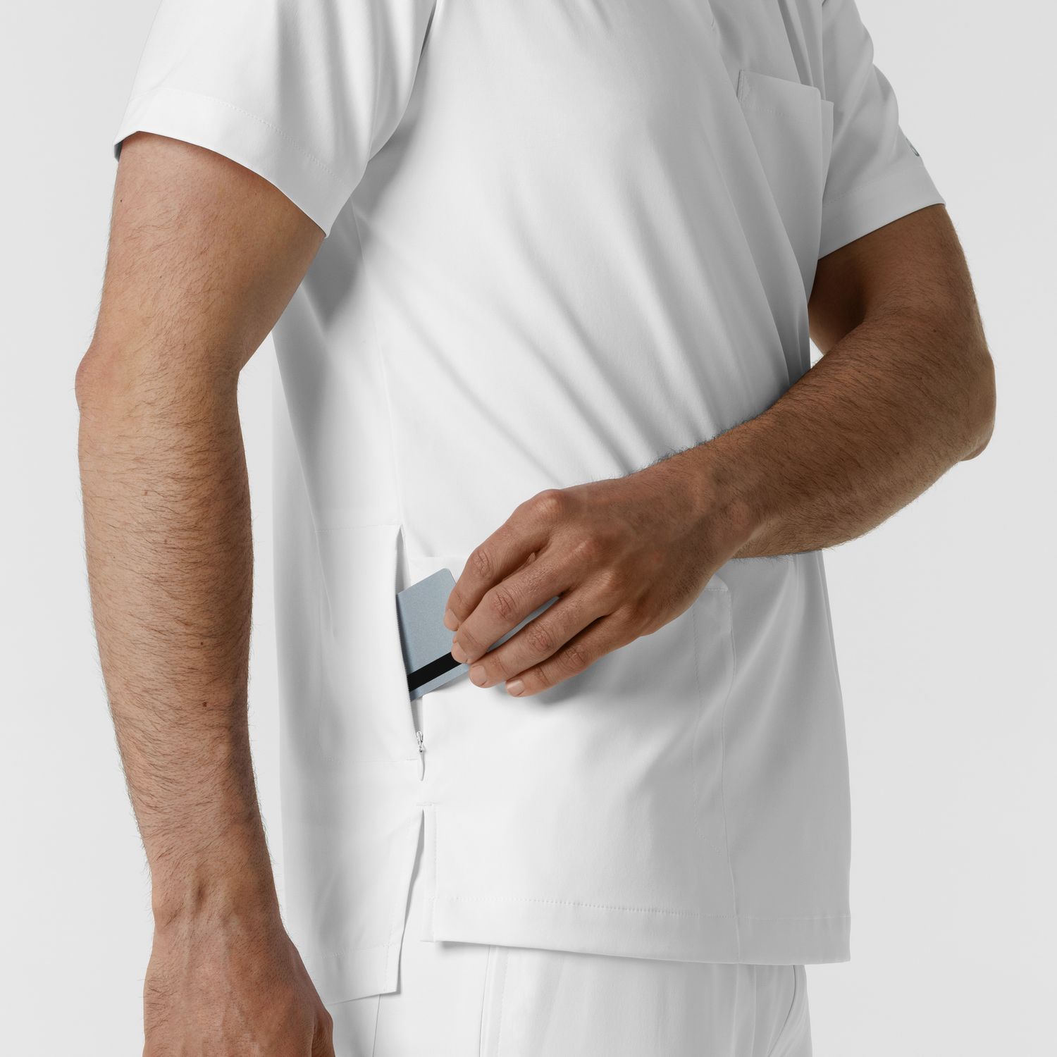 Casacca uomo 6351 scollo a V white