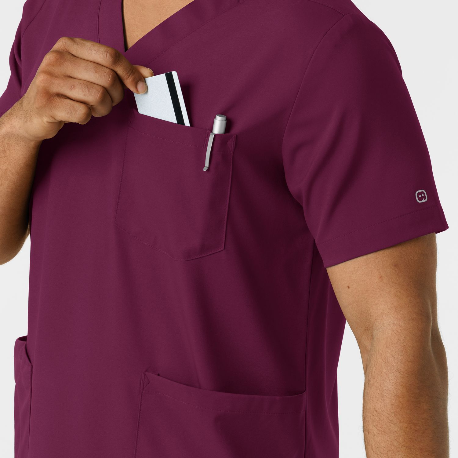 Casacca uomo 6351 scollo a V wine