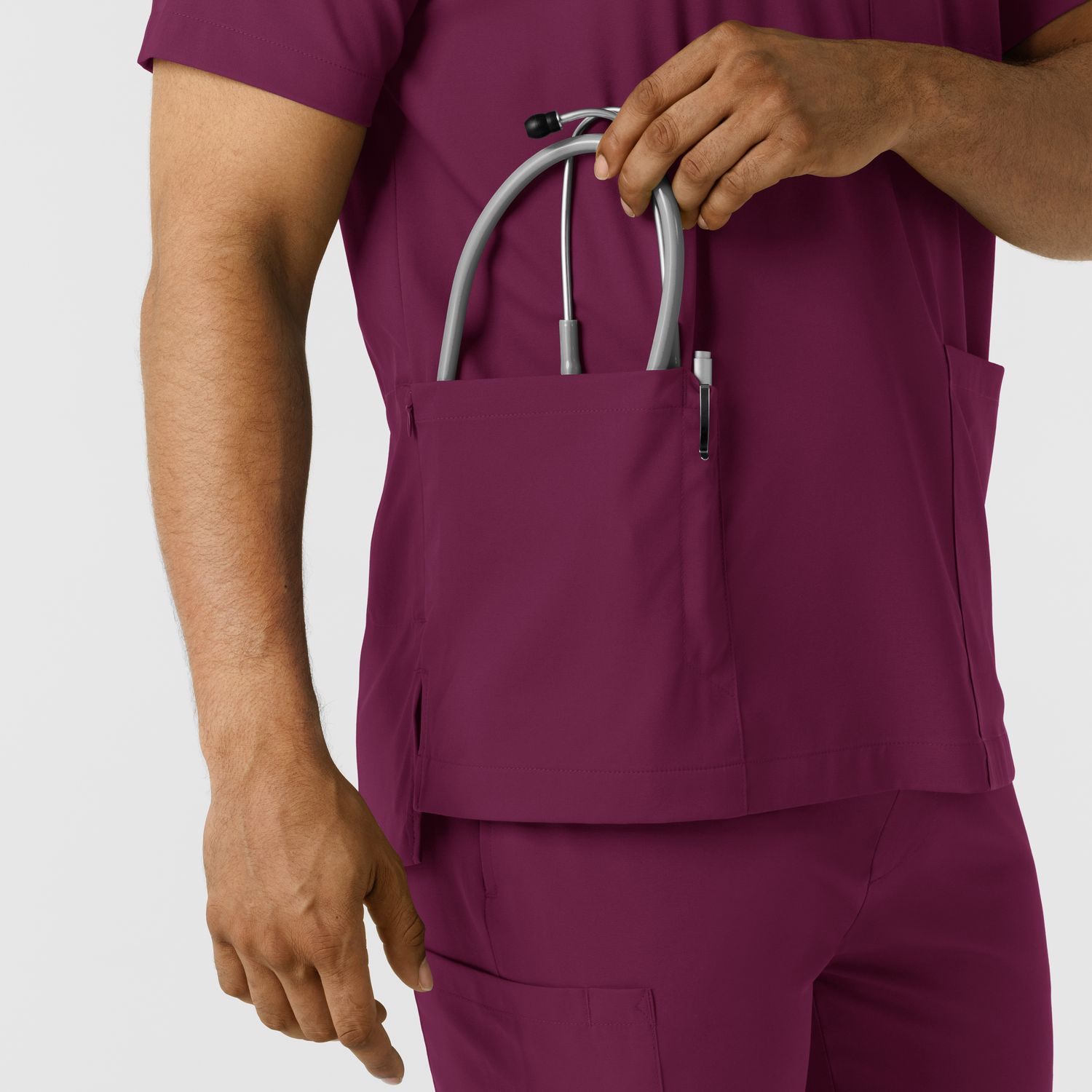Casacca uomo 6351 scollo a V wine