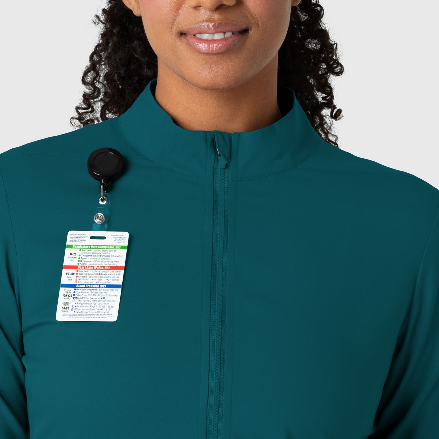 Casacca donna 8151 manica lunga e zip caribbean blue