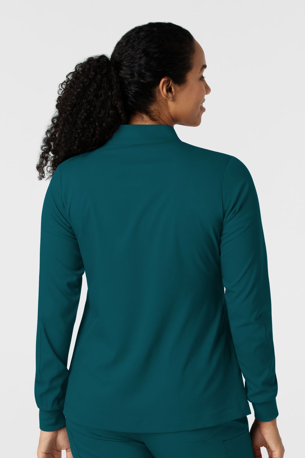 Casacca donna 8151 manica lunga e zip caribbean blue