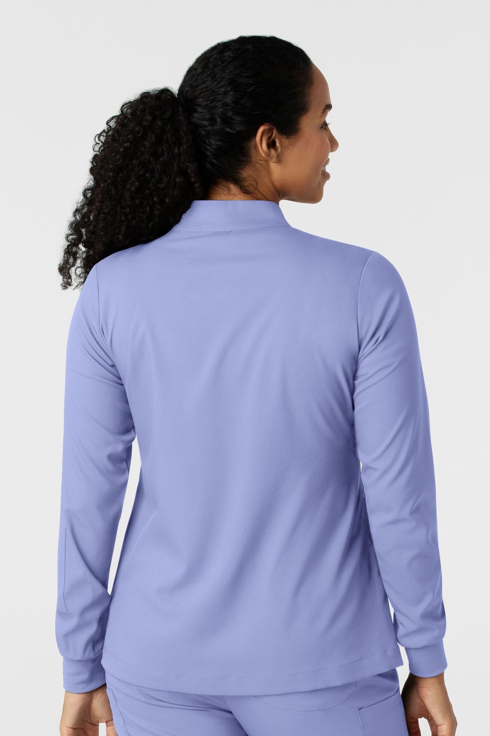 Casacca donna 8151 manica lunga e zip ceil blue