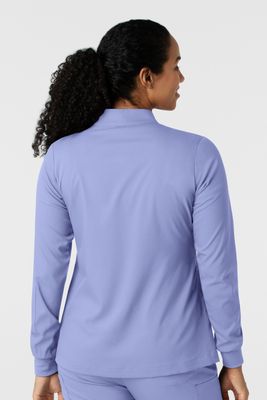 Casacca donna 8151 manica lunga e zip ceil blue
