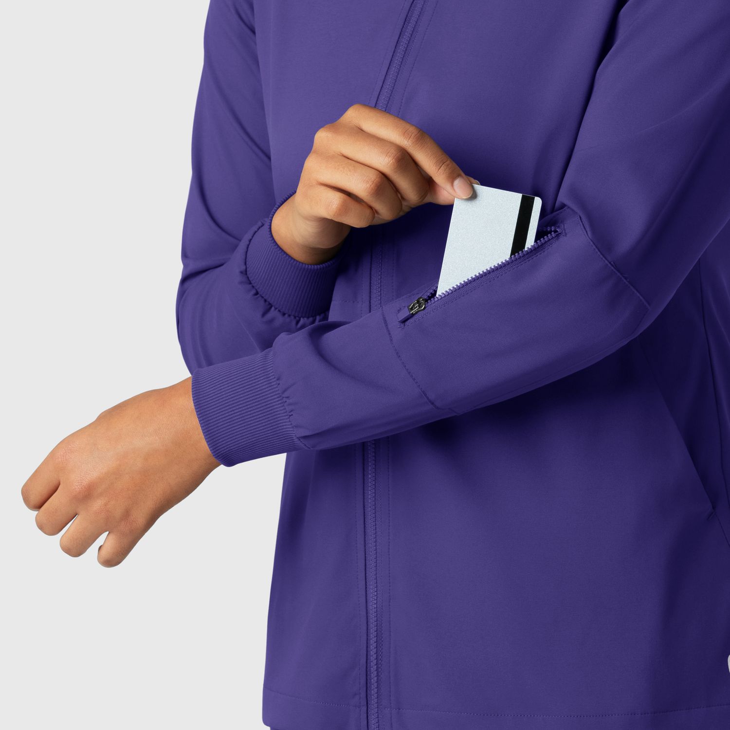 Casacca donna 8151 manica lunga e zip grape