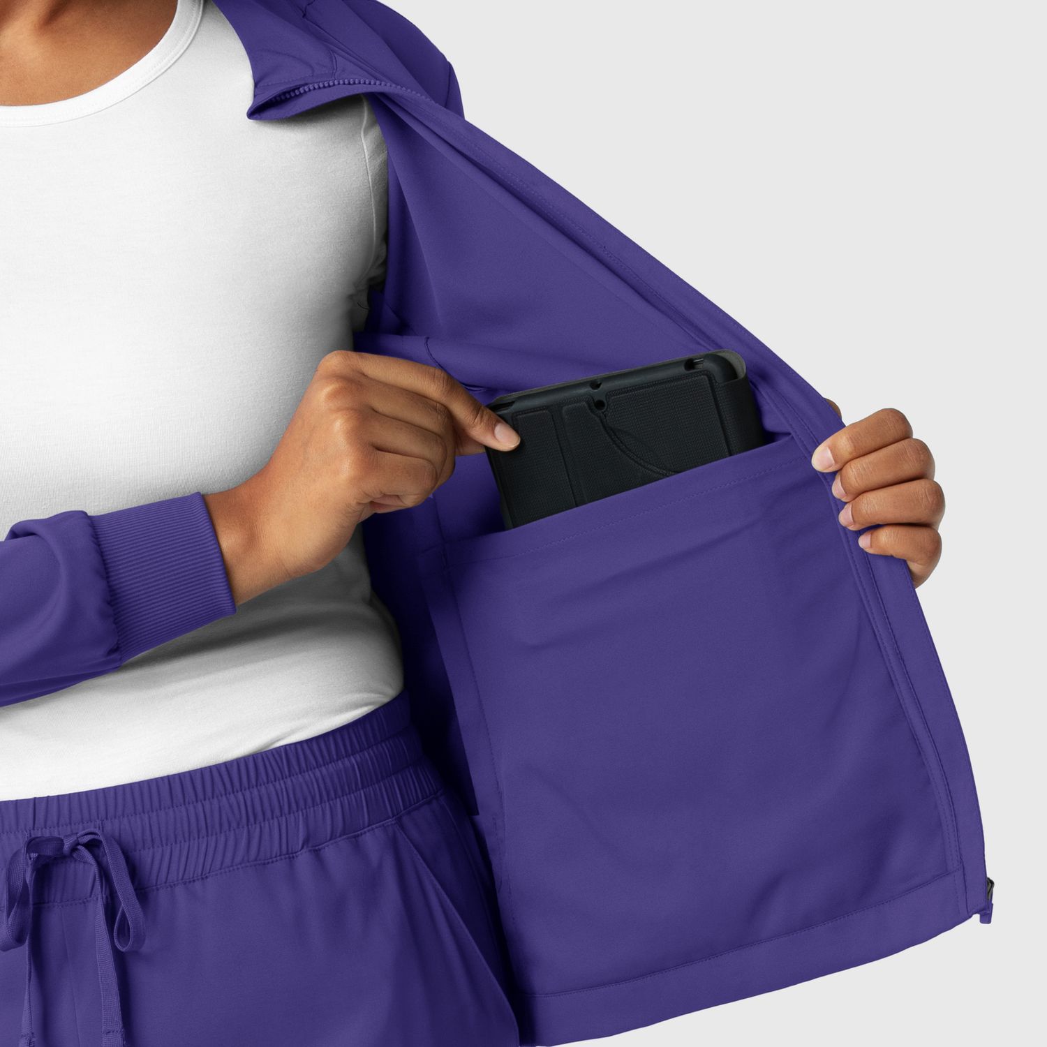 Casacca donna 8151 manica lunga e zip grape