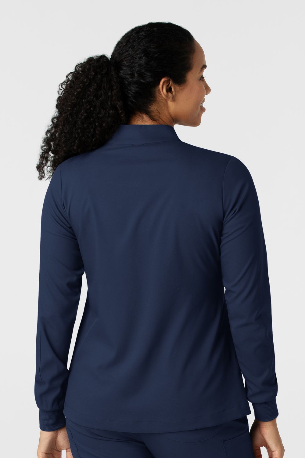 Casacca donna 8151 manica lunga e zip navy blue