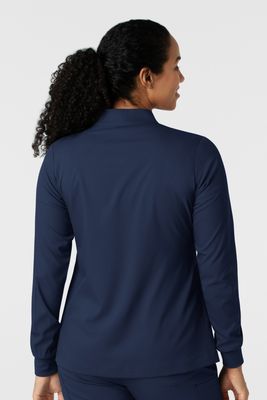 Casacca donna 8151 manica lunga e zip navy blue
