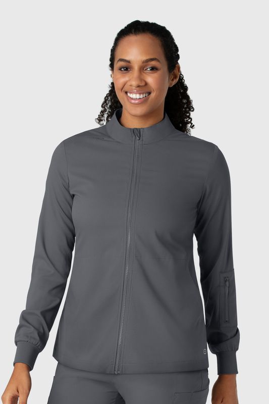 Casacca donna 8151 manica lunga e zip pewter