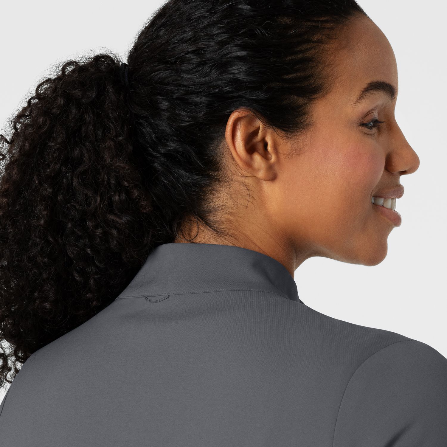 Casacca donna 8151 manica lunga e zip pewter