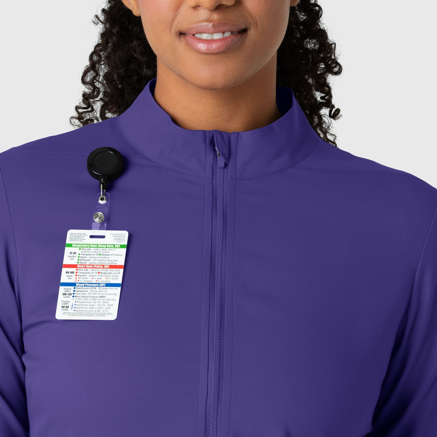 Casacca donna 8151 manica lunga e zip grape