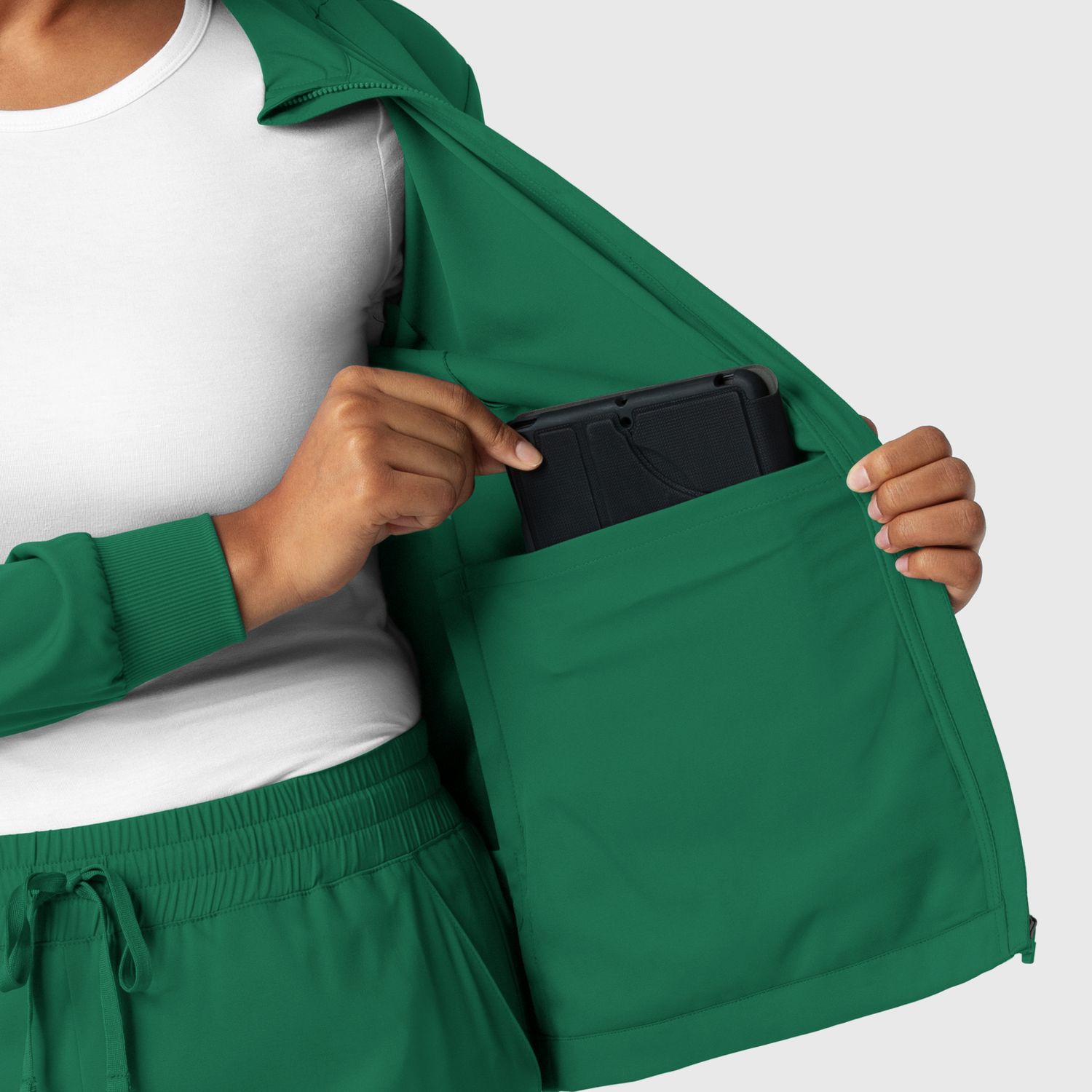 Casacca donna 8151 manica lunga e zip hunter