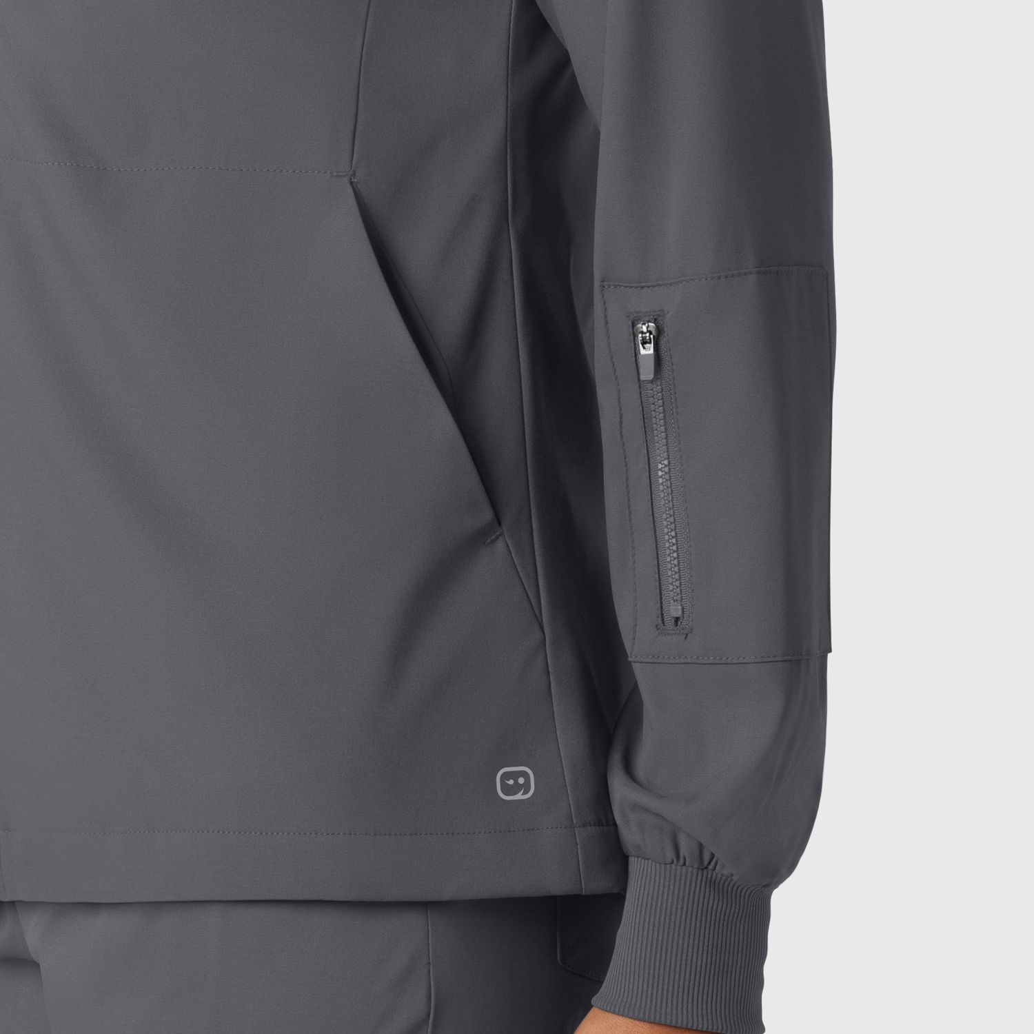 Casacca donna 8151 manica lunga e zip pewter