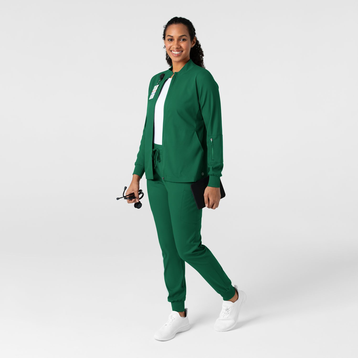 Casacca donna 8151 manica lunga e zip hunter