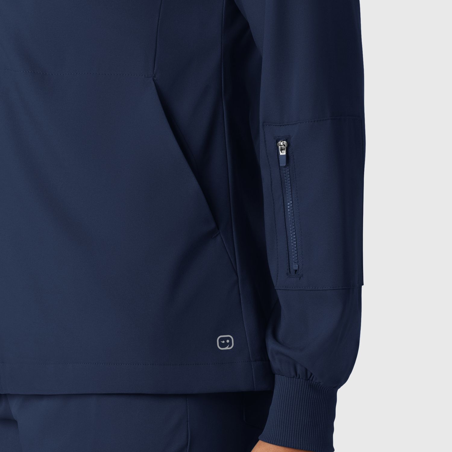 Casacca donna 8151 manica lunga e zip navy blue
