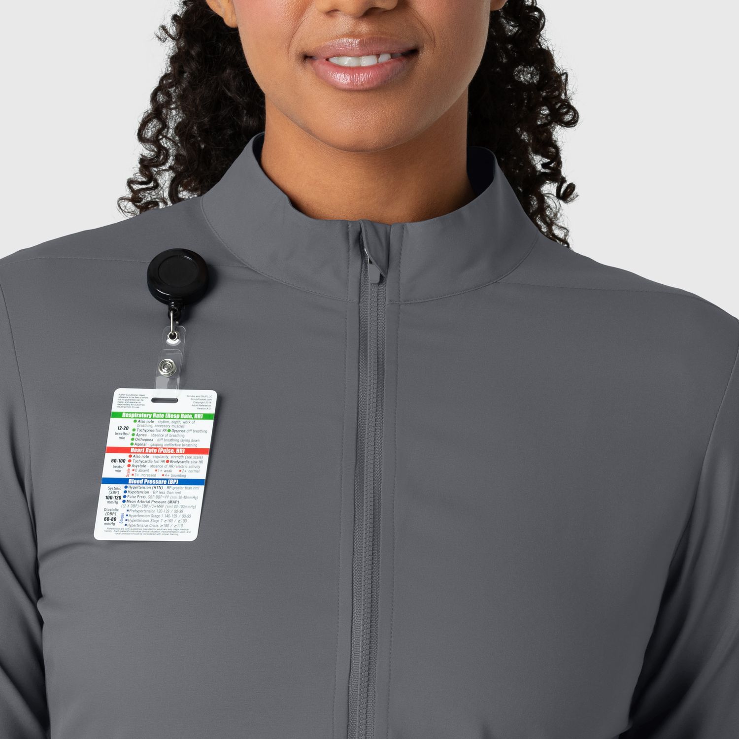 Casacca donna 8151 manica lunga e zip pewter