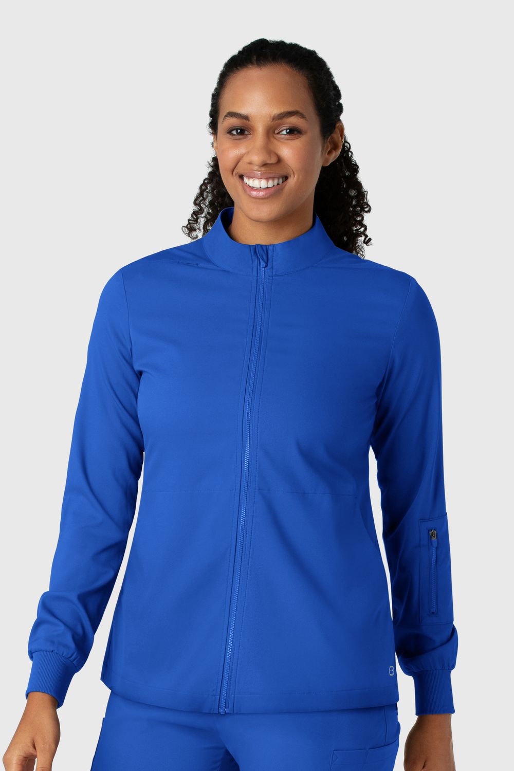 Casacca donna 8151 manica lunga e zip royal blue