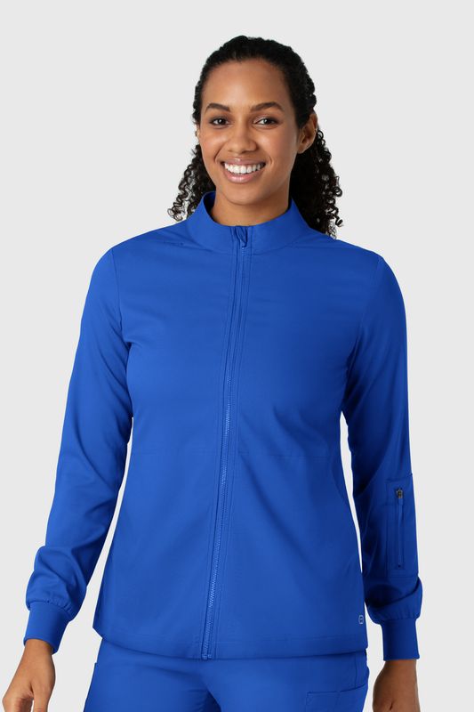 Casacca donna 8151 manica lunga e zip royal blue