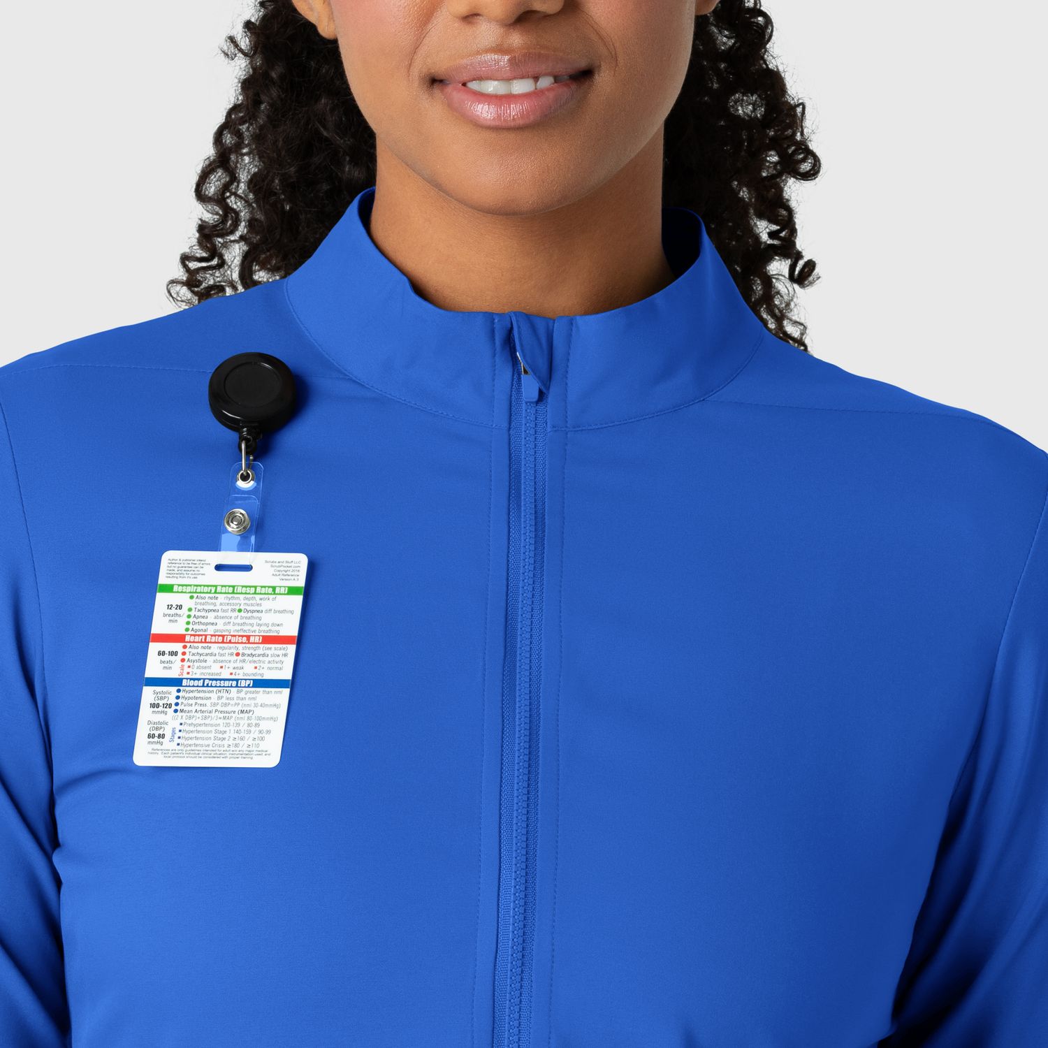 Casacca donna 8151 manica lunga e zip royal blue