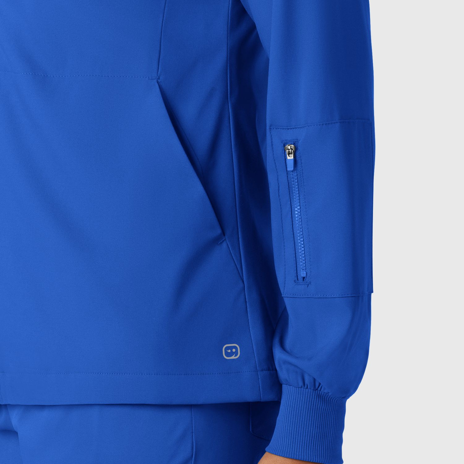 Casacca donna 8151 manica lunga e zip royal blue