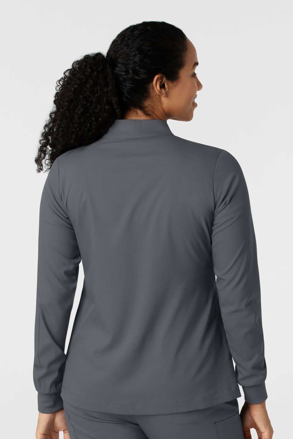 Casacca donna 8151 manica lunga e zip pewter