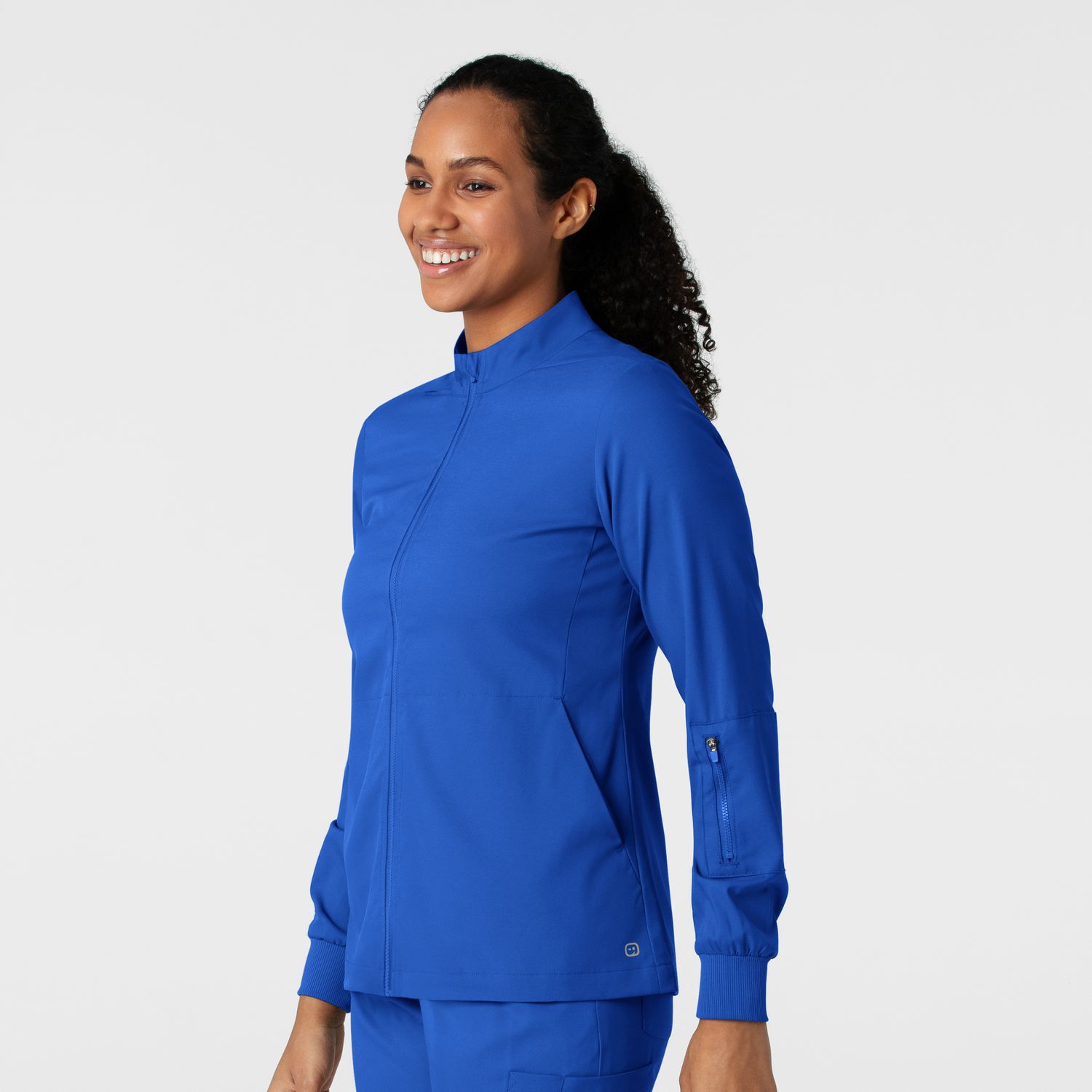Casacca donna 8151 manica lunga e zip royal blue