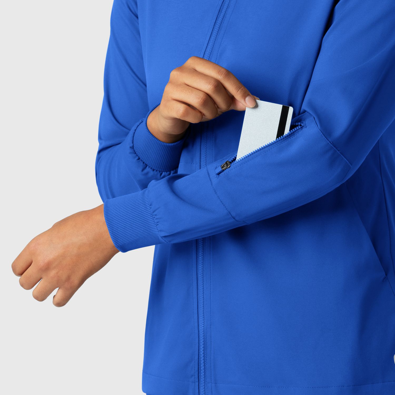 Casacca donna 8151 manica lunga e zip royal blue
