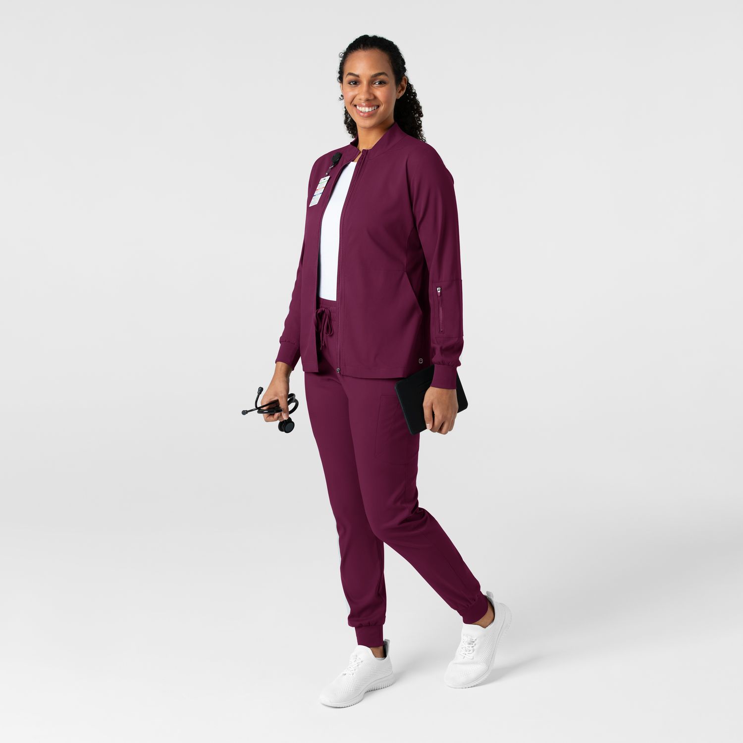 Casacca donna 8151 manica lunga e zip wine