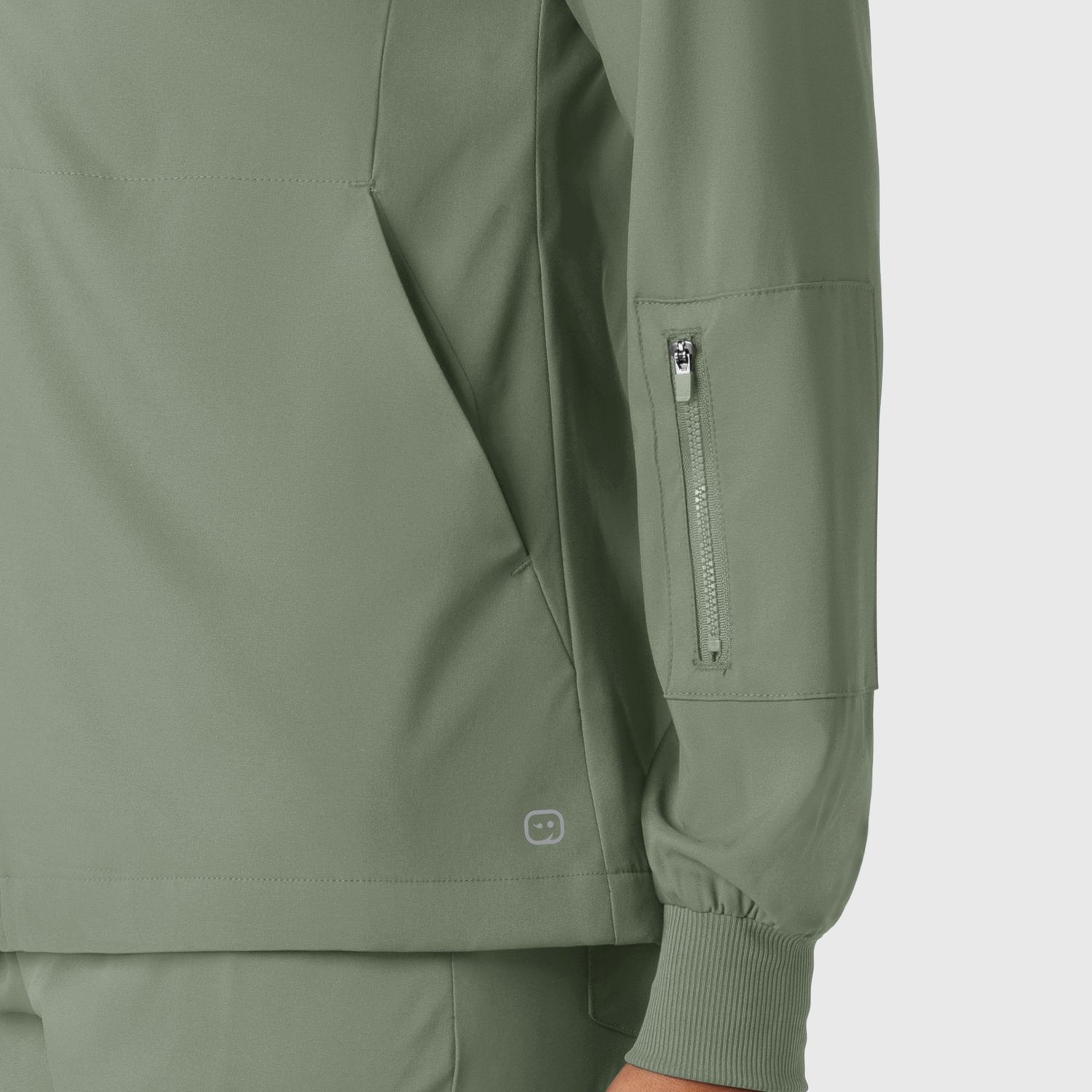 Casacca donna 8151 manica lunga e zip sage