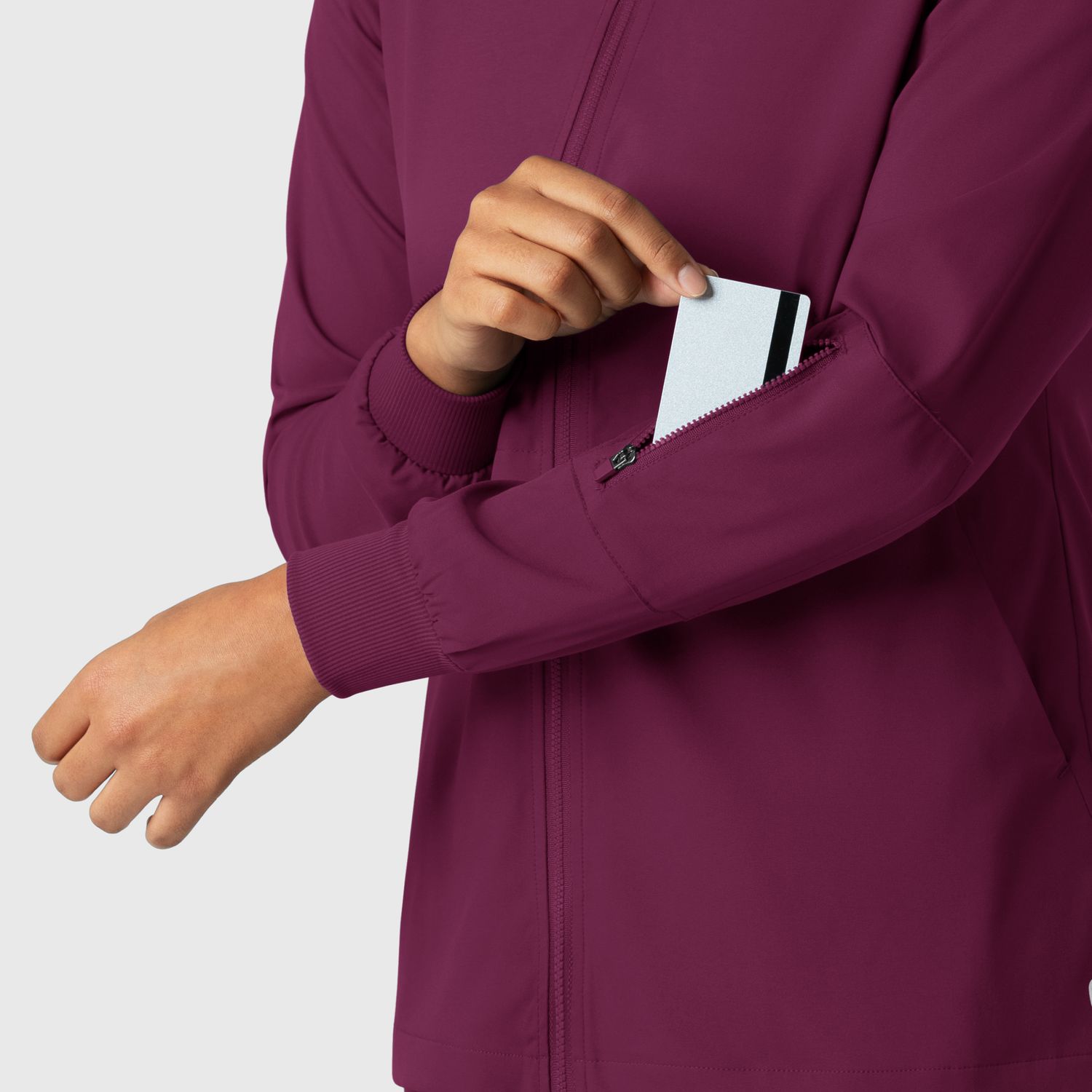 Casacca donna 8151 manica lunga e zip wine