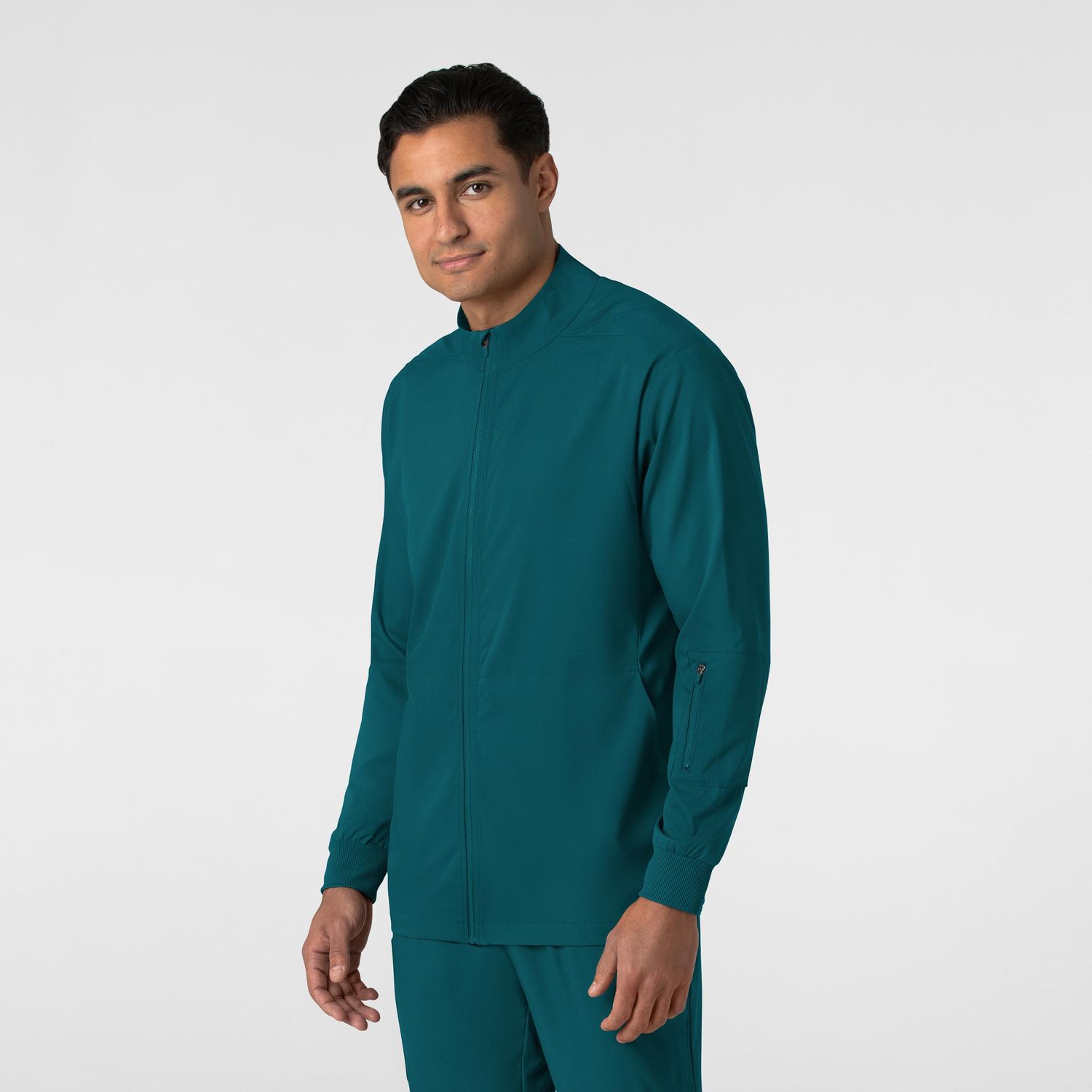 Casacca uomo 8351 manica lunga e zip caribbean blue
