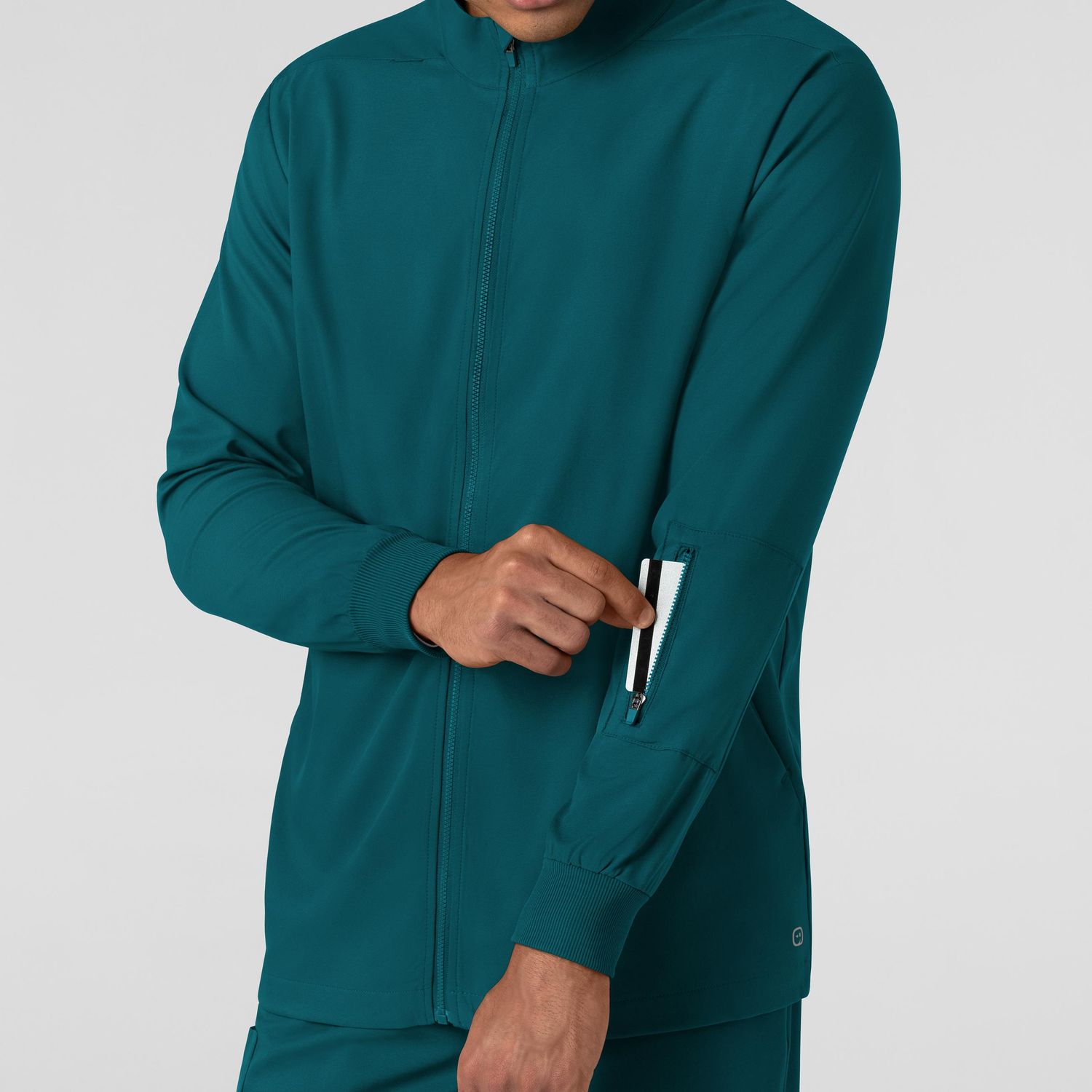 Casacca uomo 8351 manica lunga e zip caribbean blue