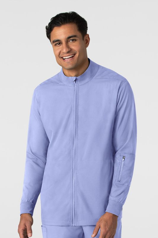 Casacca uomo 8351 manica lunga e zip ceil blue