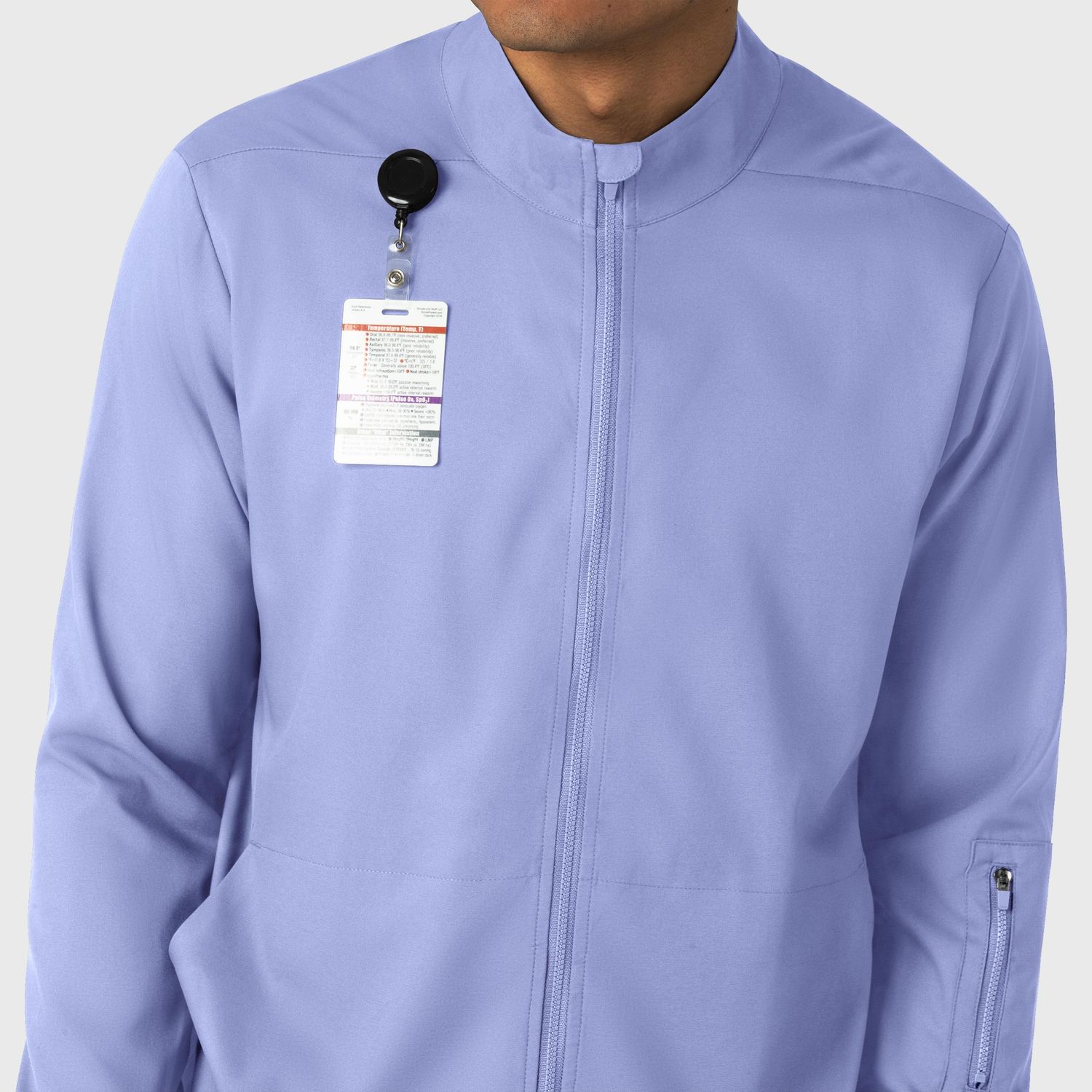 Casacca uomo 8351 manica lunga e zip ceil blue