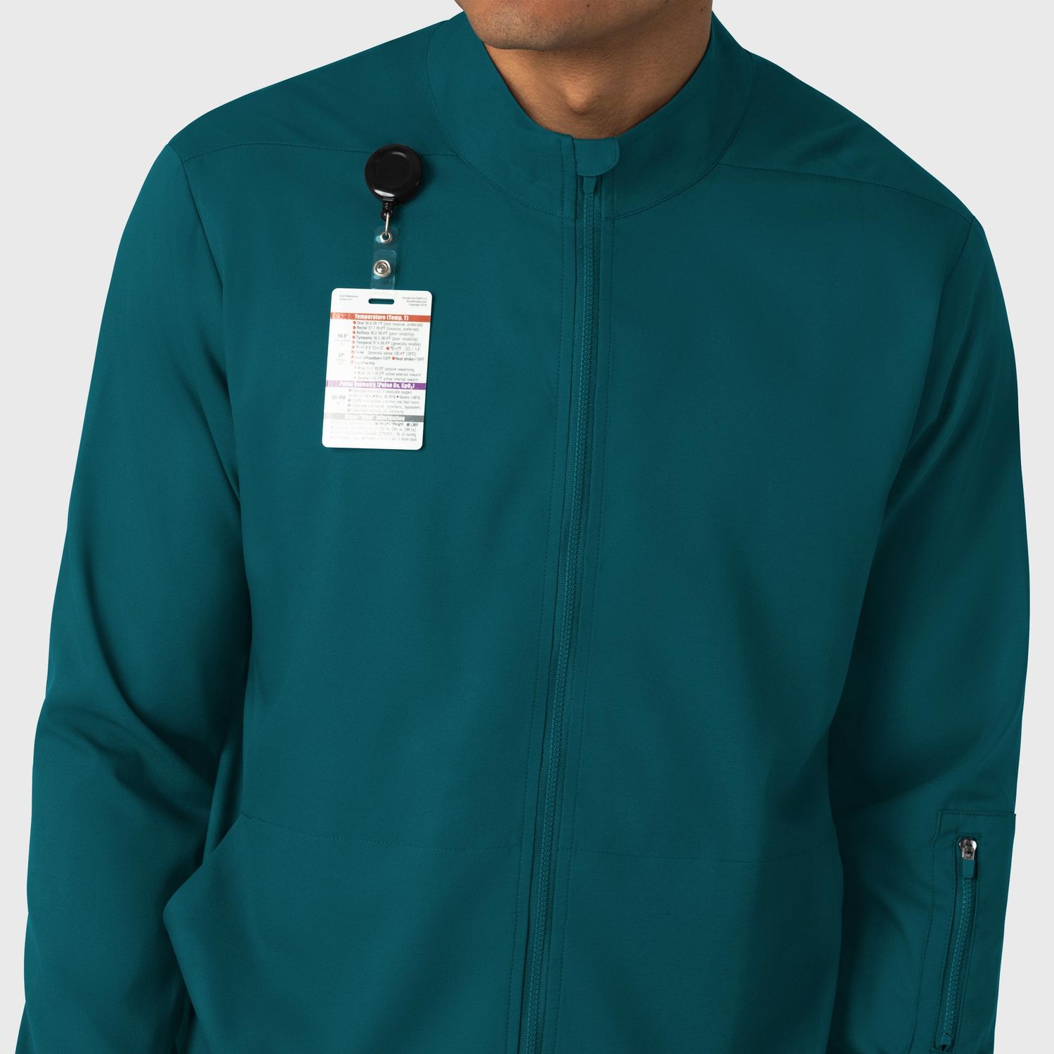Casacca uomo 8351 manica lunga e zip caribbean blue